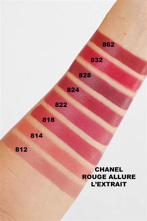 chanel rouge allure extrait swatches|rouge allure velvet shades.